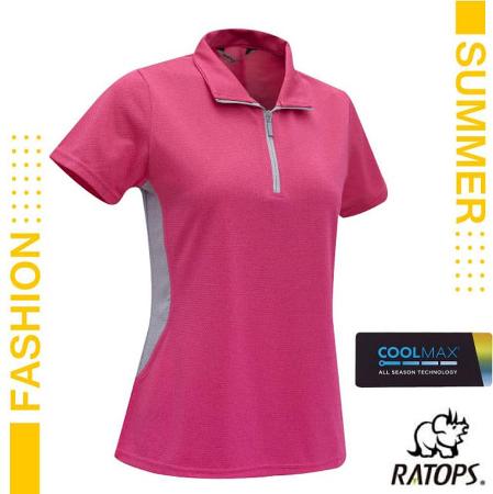 【瑞多仕-RATOPS】女款 COOLMAX 輕量透氣翻領POLO衫/DB1741 甜紫紅色/終極灰色✿30E010